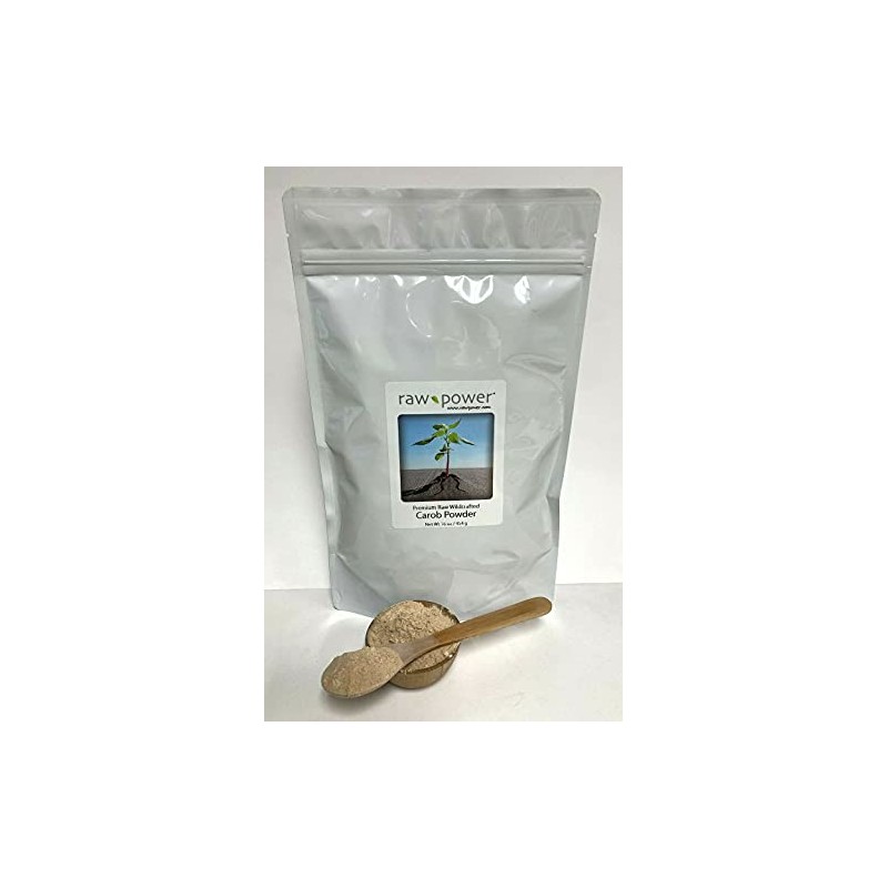 Raw Power Carob Powder, brand (16 oz, 100% raw and