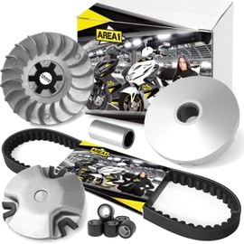 Area1 Replacement Variomatic with V-belt for 50cc China 2-Stroke Scooter. Compatible with ATU Explorer Race GT Iron Hi CPI Keeway Generic AGM Nova Motors GT Union Luxxon Rivero Sachs Tauris Sprint