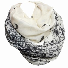 Glamexx24 Topstyle Women's Long Scarf with Pattern Loop Scarf Loop Scarf Scarf Scarf Neckerchief Round Scarf Lightweight, BeigeClair