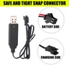 2pcs Battery Charger for Bubble Machine Gun, 3.7V SM-2P USB