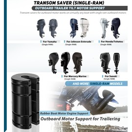 Transom Savers For Outboard Motor, Shockproof Rubber Block for Outboard Tilt System Cushioning, Universal Outboard Motor Support Saver for Trailering Support, Reducing Vibrations And Bumps