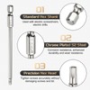 HARFINGTON H1/8 Hex Head Screwdriver Bit 1/8" Flat Tip 1/4"