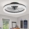 LEDIARY 20" Low Profile Ceiling Fan with Light and Remote,