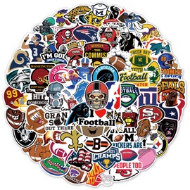 Football Sticker Rugby Football Sticker Set 100 Pieces Cute Decoration for Car Laptop Skateboard Bicycle Moped Motorcycle Bicycle Computer Suitable for Adults Children