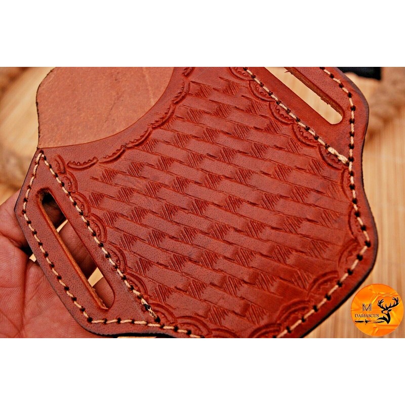 Buck Knives GENUINE LEATHER HAND CRAFTED BELT SHEATH HOLSTER FOR