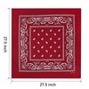 Nymora 6-Pack Paisley Bandana Set - 100% Cotton Kerchiefs in