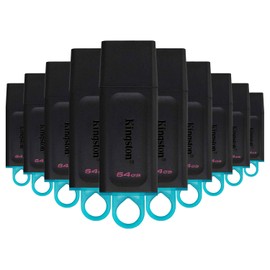 Lucky Owl Memoria 8GB mas Kit de 10 Memoria USB Kingston DataTraveler Exodia, 64GB, USB-A 3.0, Negro.