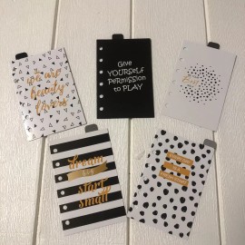 Unbranded Agenda PM Size ‘We Are Beauty Lovers’ Planner Dividers/ Planner Inserts/Set Of 5