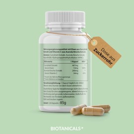 Biotanicals - Iron capsules (120 pieces) - vegetable iron high dose, made of curry leaf and vitamin C from acerola cherry - for 4 months - CO2 neutral and compostable - vegan