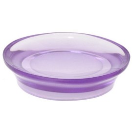 Gedy by Nameeks AU11-63 Gedy Aucuba Soap Dish, 1" L x 4.1" W, Transparent, 4.1" x 4.1" x 1.01", Purple