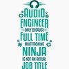 CafePress Audio Engineer Job Title Funny Reco Greeting Cards Folded