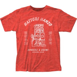 Impact Merchandising Kill Bill Swords and Sushi Fitted Jersey Tee (Small) Heather Red