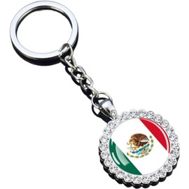 Llavero con bandera nacional Con diamantes de imitación