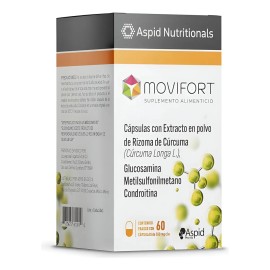 Movifort 60 Cápsulas Con Rizoma De Cúrcuma, Glucosamina Sin Sabor