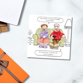 Model Family, Funny Birthday Card, Do We Have to Watch Football Every Night? Happy Birthday Card for Her, Generic Birthday Card