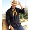 GERINLY Vintage Silk Feel Square Scarf for Men Satin Bandana