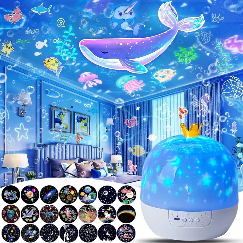 Star Galaxy Projector for Bedroom Decor – 21-in-1 360° Rotating