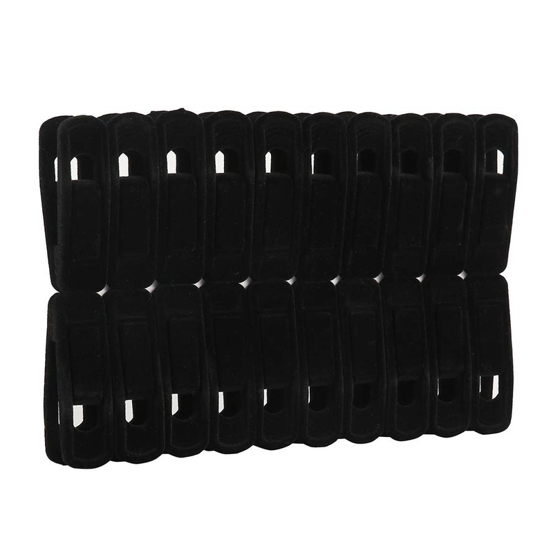 20 PCS Velvet Hanger Clips Strong Finger Flocked Laundry Pegs