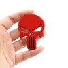 2 Pieces 3D Skull Emblem Metal Sticker Skull Car Sticker