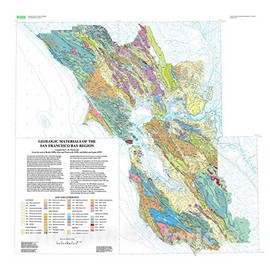 Historic Pictoric Map : General Distribution of geologic Materials in The San Francisco Bay Region, California: a Digital map Database, 1997 Cartography Wall Art : 36in x 32in