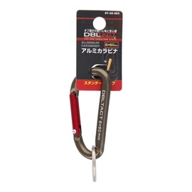 Sankyo Corporation DT-AK-065 DBLTACT Aluminum Carabiner Standard Type φ0.2 inch (6 mm) Gun Metal (S) x Red