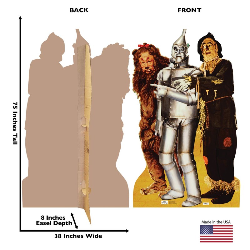 Advanced Graphics Lion, Tinman & Scarecrow Life Size Cardboard Cutout