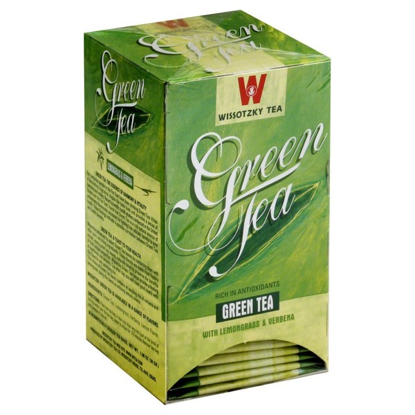 Wissotzky Tea Green Tea with Lemongrass and Verbena, 20 Tea Bags