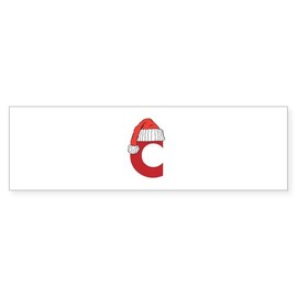 CafePress Letter C Christmas Monogram Bumper Sticker Sticker (Bumper 50 pk)