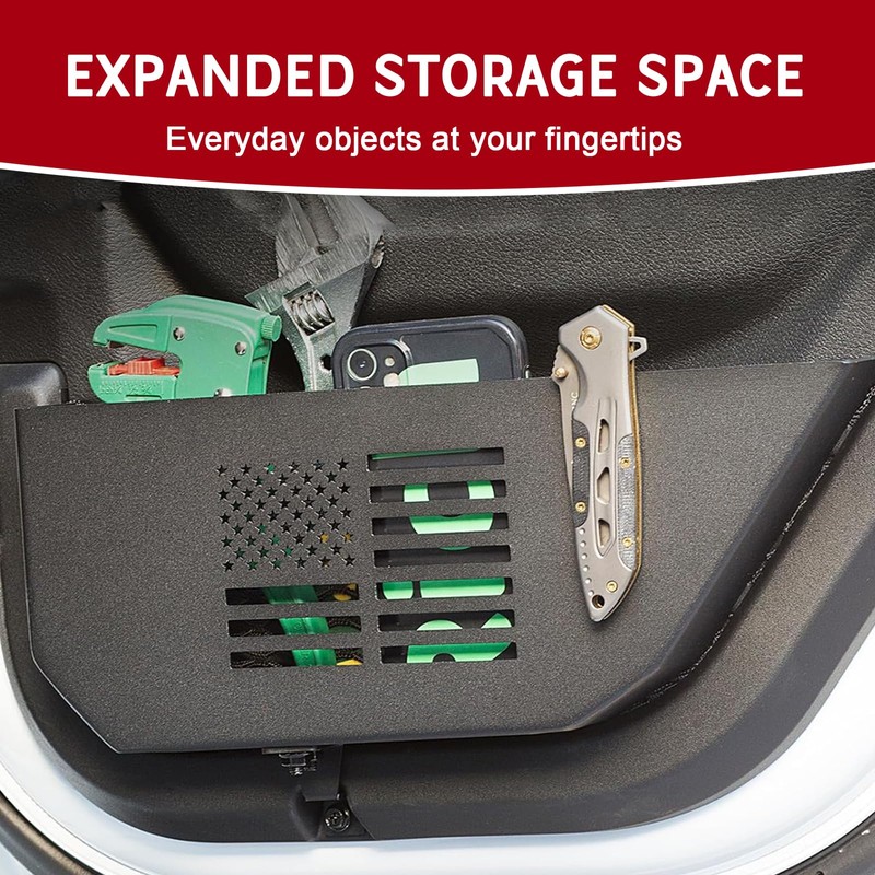ZAMLIE Front & Rear Door Storage Pockets Compatible with Jeep