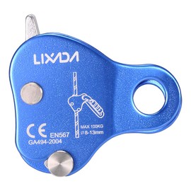 Lixada Micro Pulley Simple Ascender Bearing Mobile Side Climbing Pulley CE/UIAA Certified for Climbing, Transportation, Climbing, Blue