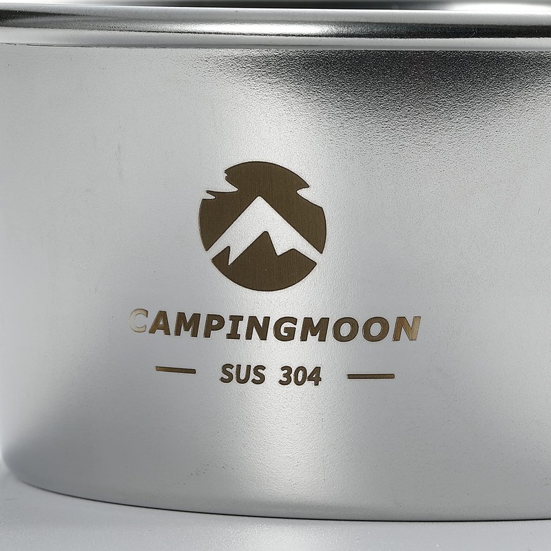 Camping Moon S360-SG-2P Camping Cup, Stainless Steel, Shell Cup, Lid