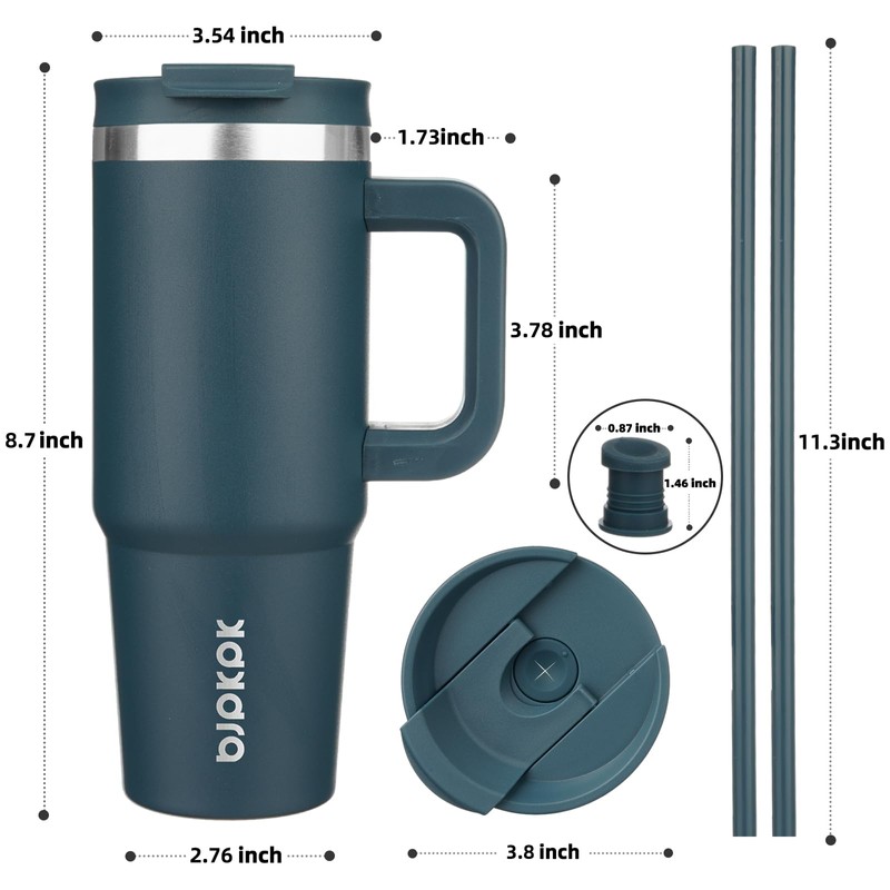 BJPKPK 30 oz Tumbler With Handle Insulated Tumblers With Lid