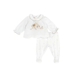 Chicco Baby Girl Completo Coprifasce E Ghettina in Cotone Dress, White (1), 3 months