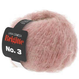 LANA GROSSA Brigitte No. 3 Super Soft, Voluminous Mohair Blend, Hand Knitting Yarn Made from 20% Mohair (Super Kid), 57% Virgin Wool (Merino) and 23% Polyamide, 25 g Wool for Knitting and Crocheting,
