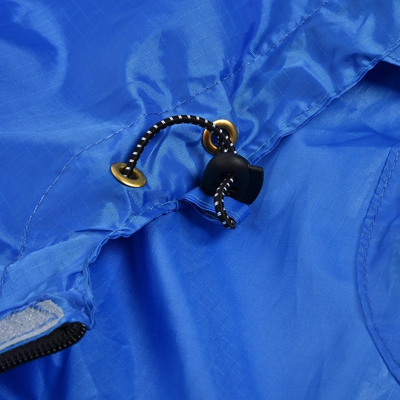 Polyester Folding Outdoor Portable Ultralight Waterproof Sleeve Hooded Raincoat(Blue)