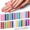 Nail Polish Strips - Solid Color, DANNEASY 24 Sheets Adhesive