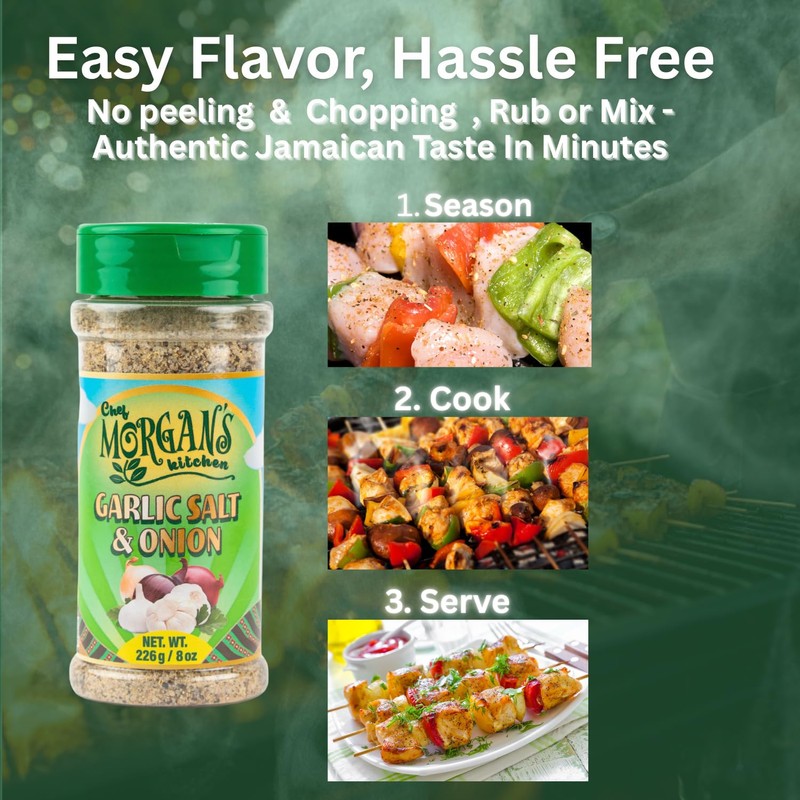 Chef Morgan's Kitchen Garlic Salt, 8oz - No MSG Added