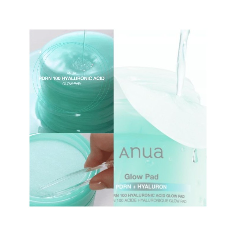 ANUA PDRN 100 Hyaluronic Acid Glow Pad 180ml/60ea