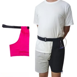 WEEOATAR Unisex Catheter Bag Covers Leg Bag Catheter Bag Holder Nephrostomy Bag for Foley, Nephrostomy, Suprapubic & Biliary Catheters Holds 500ml Urine Bag (Red)