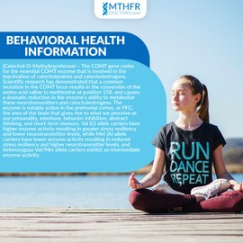 COMT Gene Methylation Test Collection Kit Comes with Results Interpretation and Live Support 7 Days a Week - Cheek Swab - Results in 2-5 Days.