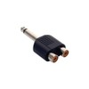 Genérico Adaptador de Plug 6,3 mm a 2 Jack RCA,