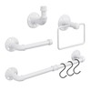 Jeasor 4-Pieces Industrial Pipe Bathroom Towel Ring Kit DIY Wall