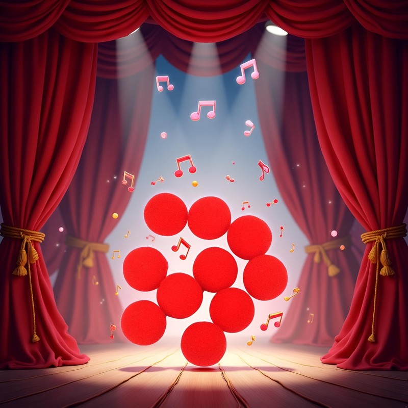 Myuiao 10 Pcs Red Magic Sponge Balls, Sponge Balls Soft