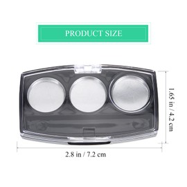 Ipetboom 10pcs Empty Eyeshadow Pans Containers Eyeshadow Palettes 3 Grids Makeup Pans Cosmetic Pans Aluminum Pans