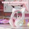 Wireless Cat Ear Headphones with RGB Lights – Tri-Mode Gaming
