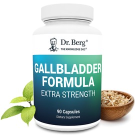 Dr. Berg Gallbladder Formula Extra Strength - with Ox Bile Powder and Conjugated Bile Acid - Digestive Enzymes Proprietary Blend - Full 45-Day Supply - 90 Vegetable Capsules