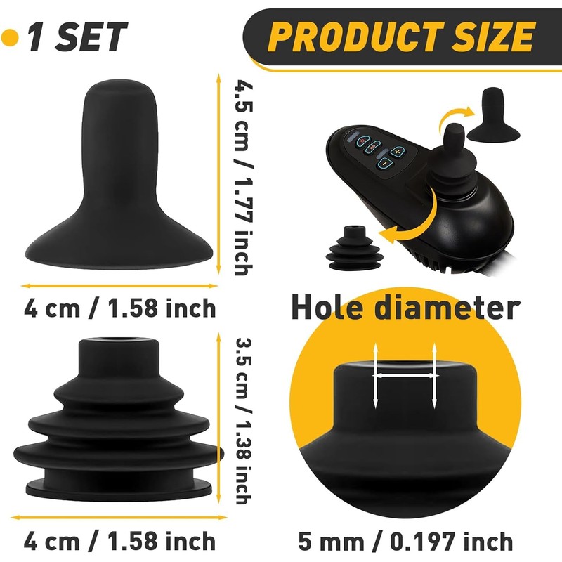 Wheelchair Joystick Button Cap Joystick Controller Knob, 1Set Joystick Controller