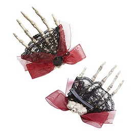 WIDMANN vd-wdm9521b Brooch/Hair Clip Hand Skeleton, Black, One Size