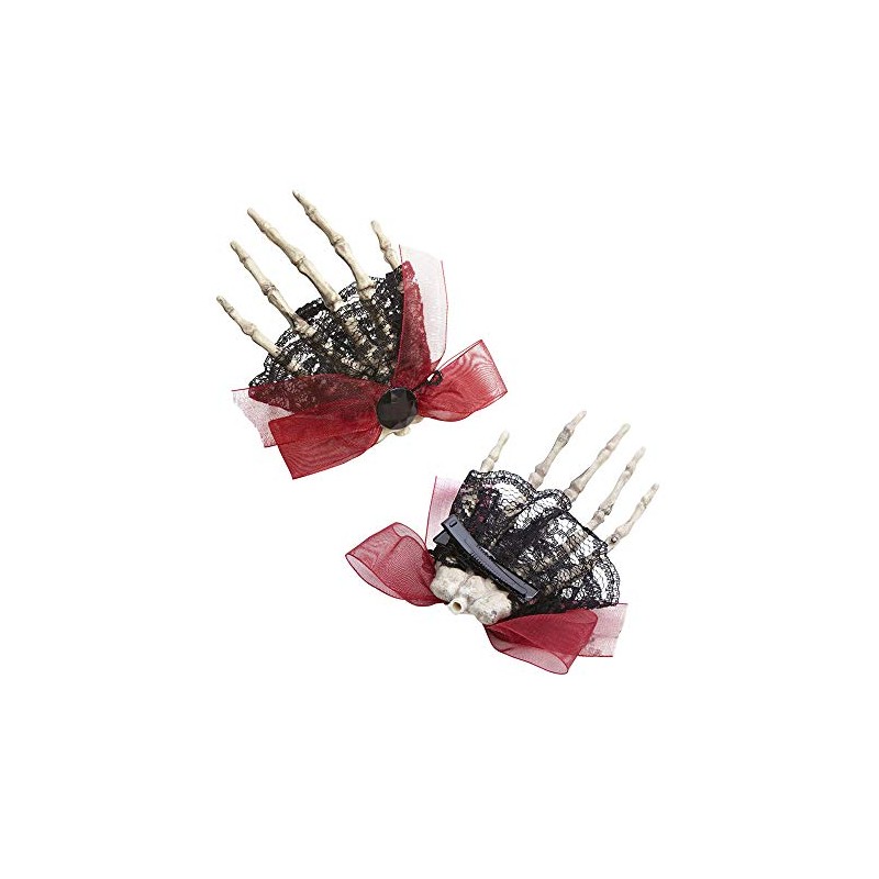 WIDMANN vd-wdm9521b Brooch/Hair Clip Hand Skeleton, Black, One Size