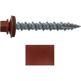Metal ROOFING SCREWS: (250) 10 x 1-1/2" Red Hex Head Sheet Metal Roof Screw. Self starting metal to wood siding screws. EPDM washer. Colored head